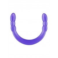 Фаллоимитатор двойной, нереалистичный TOY JOY фиолетовый, 45 х 3 см
