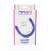 Фаллоимитатор двойной, нереалистичный TOY JOY фиолетовый, 45 х 3 см