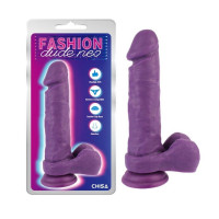 Фаллоимитатор двойной плотности с присоской Chisa Fashion Dude Neo фиолетовый 21 см