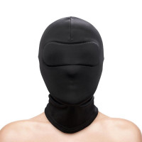 Капюшон на голову с накладкой на глаза NS Novelties Fetish & Fashion, черный