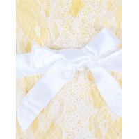 Кружевной халат Star Night с поясом и стрингами, белый, XS-S