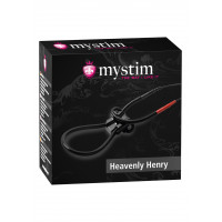Лассо на пенис Mystim с электростимуляцией, черное