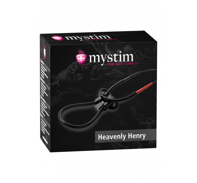 Лассо на пенис Mystim с электростимуляцией, черное
