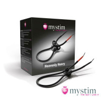 Лассо на пенис Mystim с электростимуляцией, черное