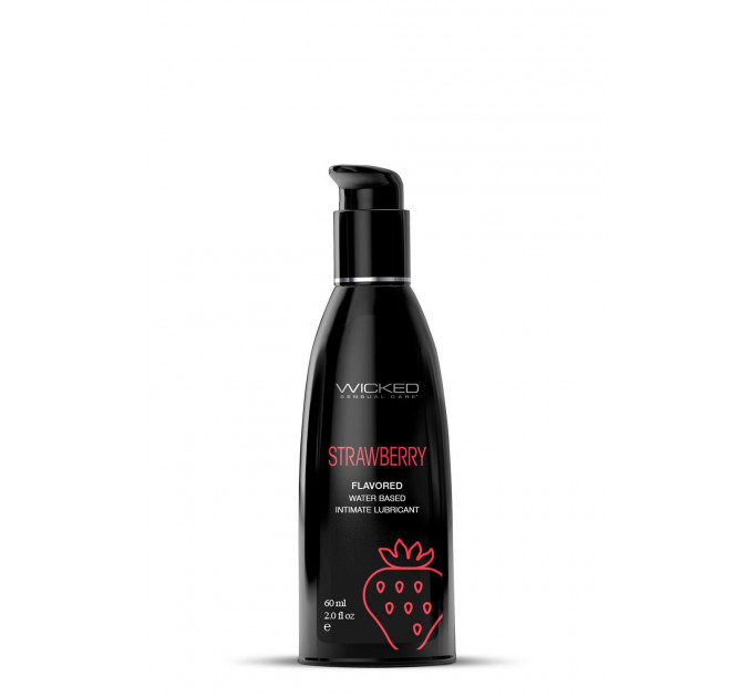 Лубрикант съедобный Wicked Strawberry Flavored со вкусом клубники, 60 мл