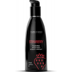 Лубрикант їстівний Wicked Strawberry Flavored зі смаком полуниці, 60 мл