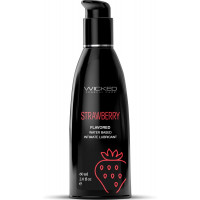 Лубрикант съедобный Wicked Strawberry Flavored со вкусом клубники, 60 мл