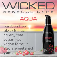 Лубрикант їстівний Wicked Strawberry Flavored зі смаком полуниці, 60 мл