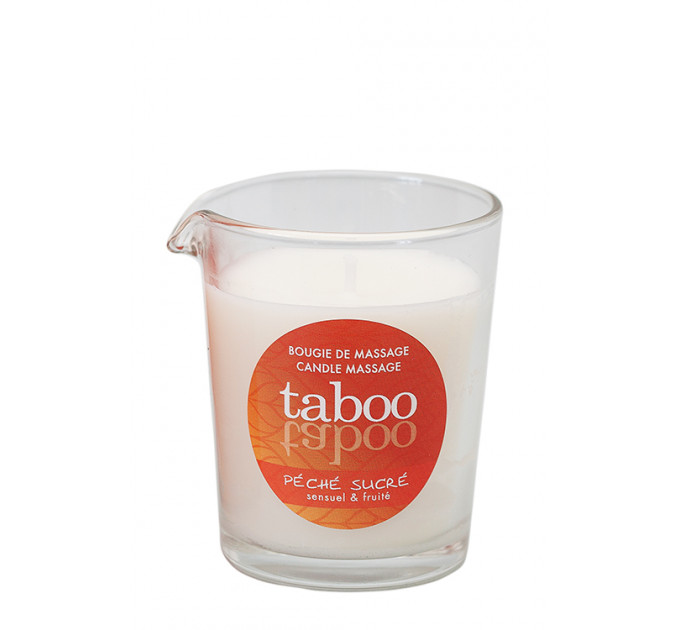 Массажная свеча для нее Ruf Taboo Peche Sucre с ароматом нектарина, 60 гр