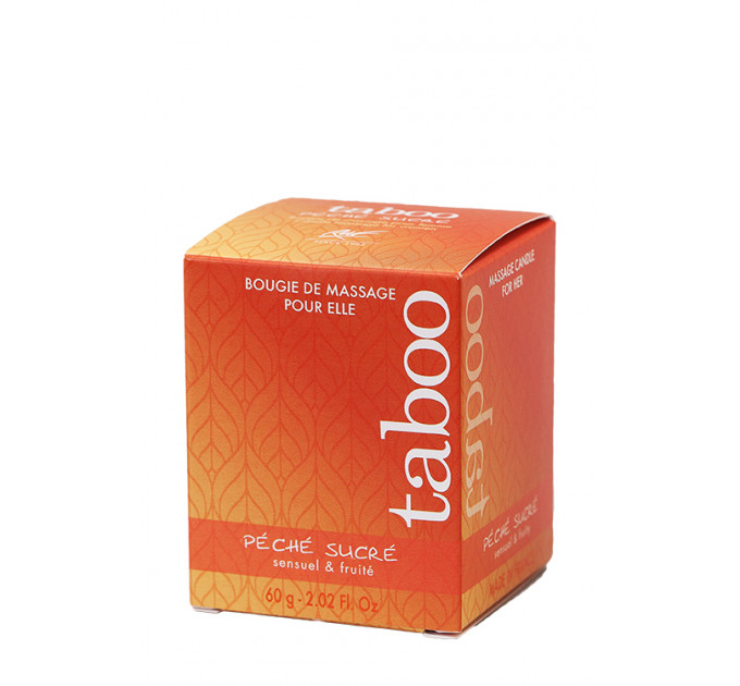 Массажная свеча для нее Ruf Taboo Peche Sucre с ароматом нектарина, 60 гр