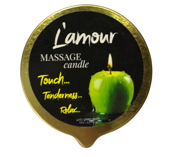 Масажна свічка L'amour Juicy Apple золота, 70 мл