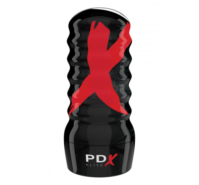 Мастурбатор нереалістичний Pipedream PDX Elite у чорній колбі, 19.1 см