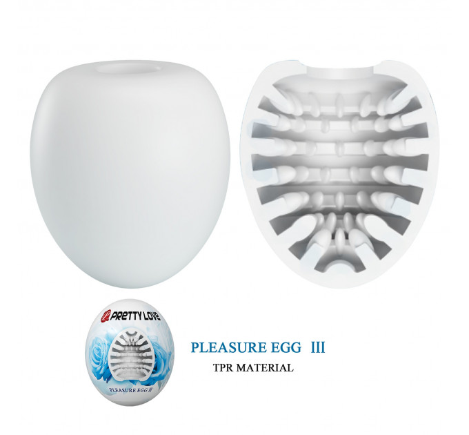Мастурбатор яйце Pretty Love Pleasure Egg білий