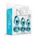 Набор анальных пробок Global Novelties NIXIE METAL BUTT PLUG TRAINER SET, BLUE METALLIC