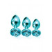 Набор анальных пробок Global Novelties NIXIE METAL BUTT PLUG TRAINER SET, BLUE METALLIC
