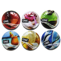 Набор оральных презервативов ONE Flavor Waves с разными вкусами (цена за упаковку, 12 шт.)
