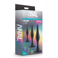 Набір із трьох анальних пробок Anal Adventures Platinum Silicone