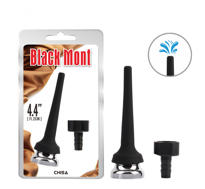 Насадка на анальный душ коническая Chisa Black Mont, черная