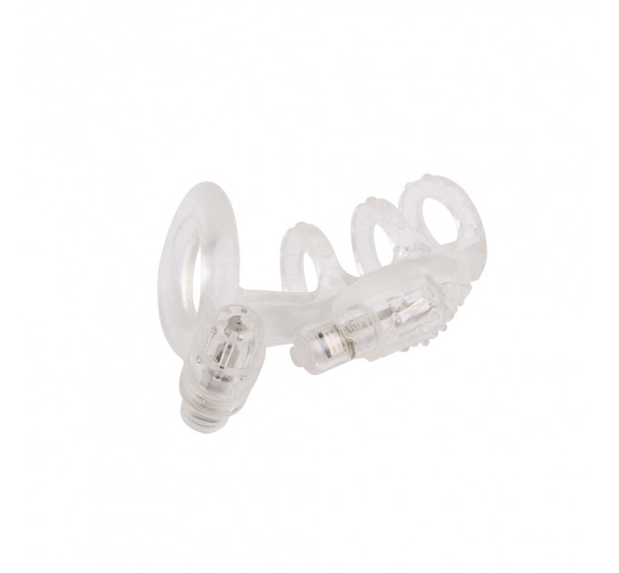 Насадка с вибрацией Chisa GK Power и эрекционными кольцами, прозрачная