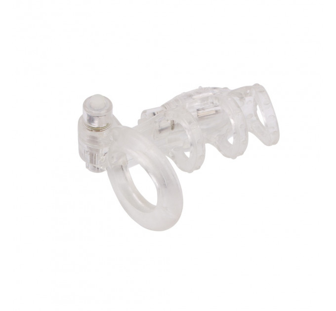 Насадка с вибрацией Chisa GK Power и эрекционными кольцами, прозрачная