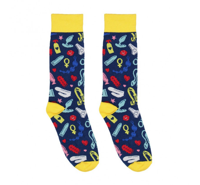 Носки с рисунком в виде секс-игрушек Shots Sexy Socks Kinky Minxy разноцветные, размер 36-41