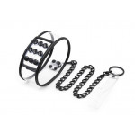 Ошейник с поводком DS Fetish Collar with leash transparent