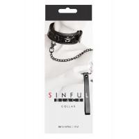 Ошейник с поводком NS Novelties Sinful Black Collar