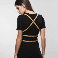 Портупея на грудь с акцентом на талии MAZE Bijoux Indiscrets бежевая, OS