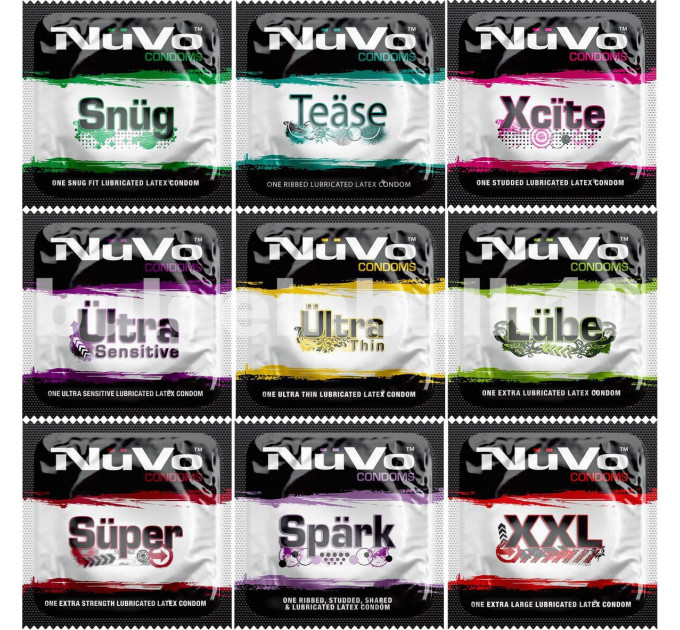 Презервативы Nuvo Condoms Large со смазкой из латекса премиум-класса