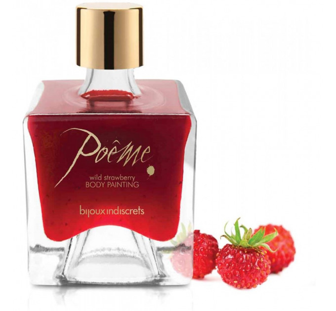 Съедобная краска для тела Bijoux Indiscrets Poеme - Wild Strawberry, 50г