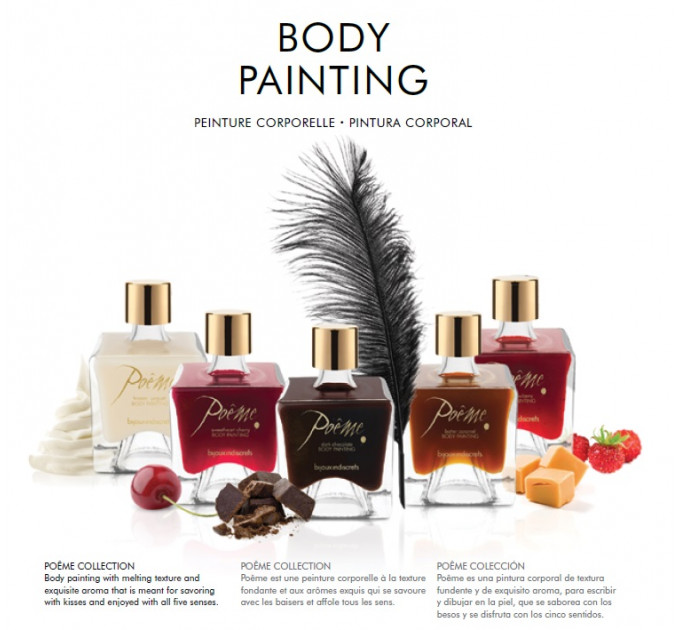 Съедобная краска для тела Bijoux Indiscrets Poеme - Wild Strawberry, 50г