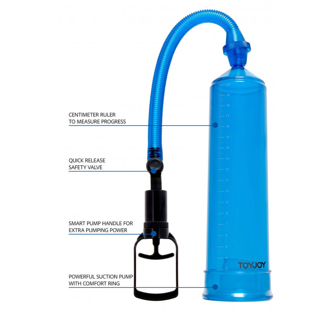 Вакуумна помпа для члена Toy Joy Power Pump механічна, синій