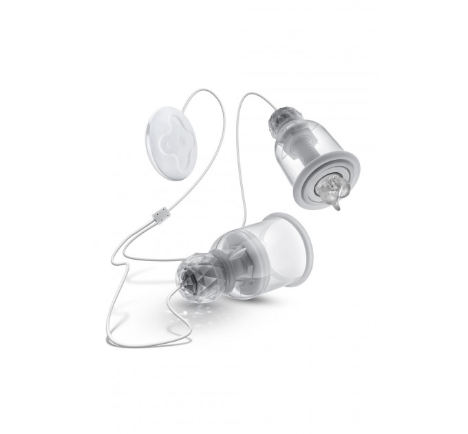 Вакуумные помпы для сосков Blush Temptasia Titilator с массажерами, прозрачные