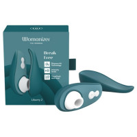 Вакуумный клиторальный стимулятор Womanizer Liberty 2 Dark Petrol, синий