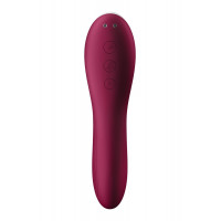 Вакуумний кліторальний стимулятор із вібрацією Satisfyer Dual Crush бордовий