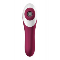 Вакуумний кліторальний стимулятор із вібрацією Satisfyer Dual Crush бордовий