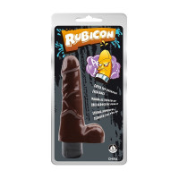 Вибратор реалистичный с мошонкой Chisa Rubicon, коричневый