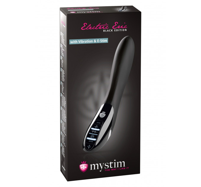 Вибратор с электростимуляцией Mystim Electric Eric E-Stim Vibrator, черный