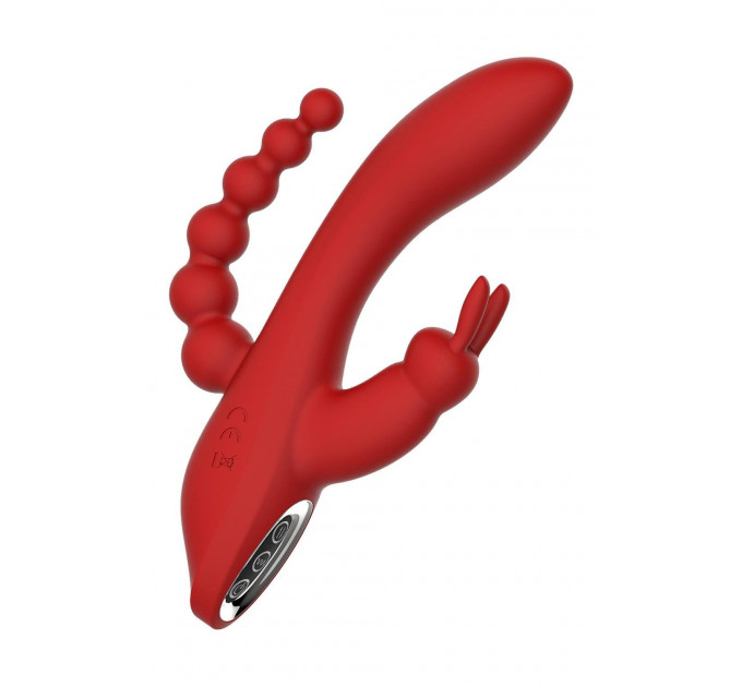 Вибромассажер тройной Dream toys RED REVOLUTION HERA