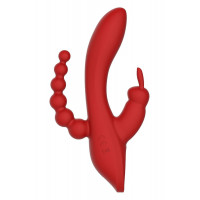 Вибромассажер тройной Dream Toys Red Revolution Hera красный