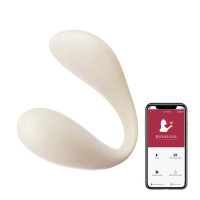 Вибратор для пары BeYourLover Carla с управлением с телефона, белый