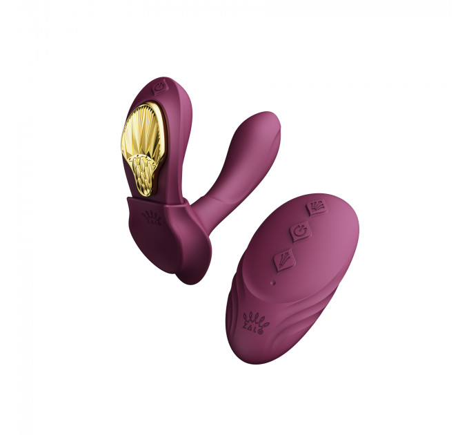 Вибратор в трусики AYA Zalo Velvet Purple на пульте управления