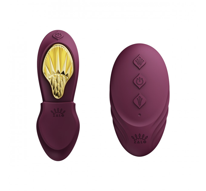 Вибратор в трусики AYA Zalo Velvet Purple на пульте управления