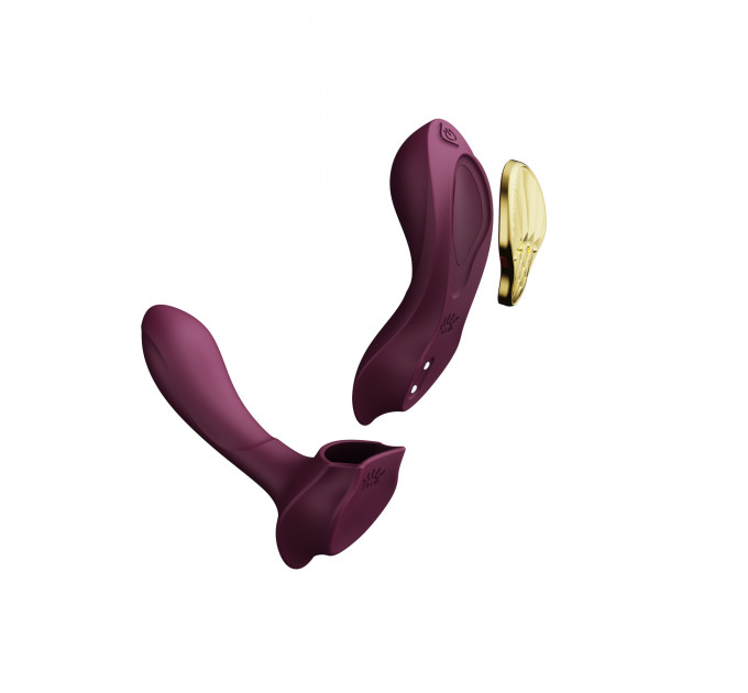 Вибратор в трусики AYA Zalo Velvet Purple на пульте управления
