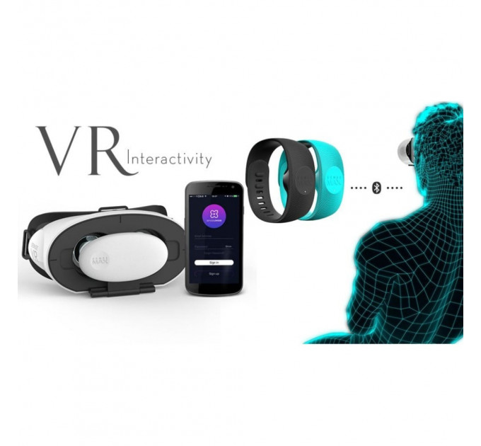 Интерактивный браслет SENSEBAND к виртуальной системе SenseMax с Bluetooth голубой