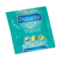 Презервативы оральные Pasante Tropical с разными тропическими вкусами (цена за упаковку, 144 шт)