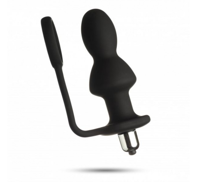 Анальная плаг с вибрацией Anal Plug Silicone, Black