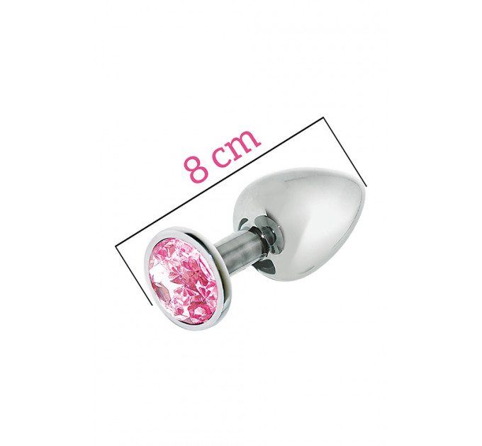 Анальная пробка MAI METAL PLUG WITH STONE, M SILVER