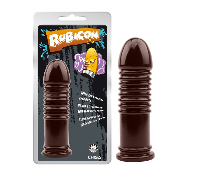 Анальная пробка ребристая Chisa Rubicon коричневая