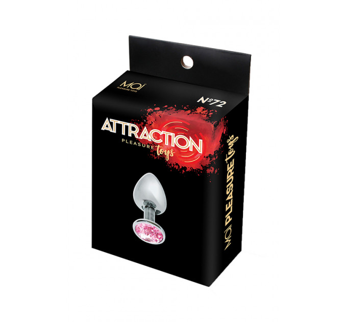 Анальная пробка MAI METAL PLUG WITH STONE, M SILVER
